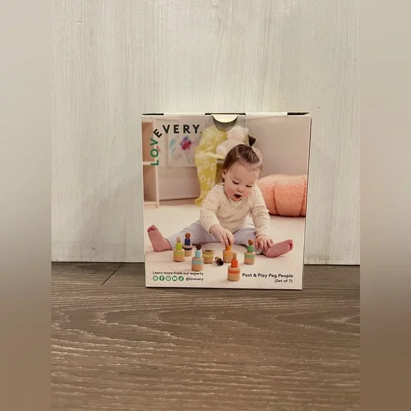 Lovevery Post & Play Peg People Baby Toy - 7ct - Picture 2 of 4